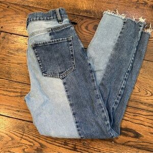 PacSun Contrast Blue Ankle Jeans